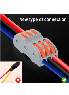 GUDOO 30PCS Compact Wire Conductor Connector Aigreat Lever Nut Assortment Conductor Wire Connectors for 2 and 3 Circuit Inline Splices Electrical Connectors Blocks Terminal Connectors for 28-12 AWG  - Image 5