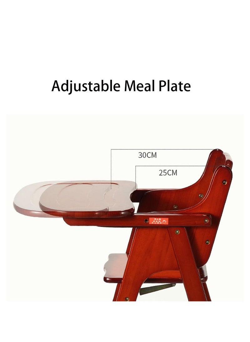 GT-Wheel Baby High Chair Wooden Design Foldable Dinning Chair with Adjustable Height - Image 3