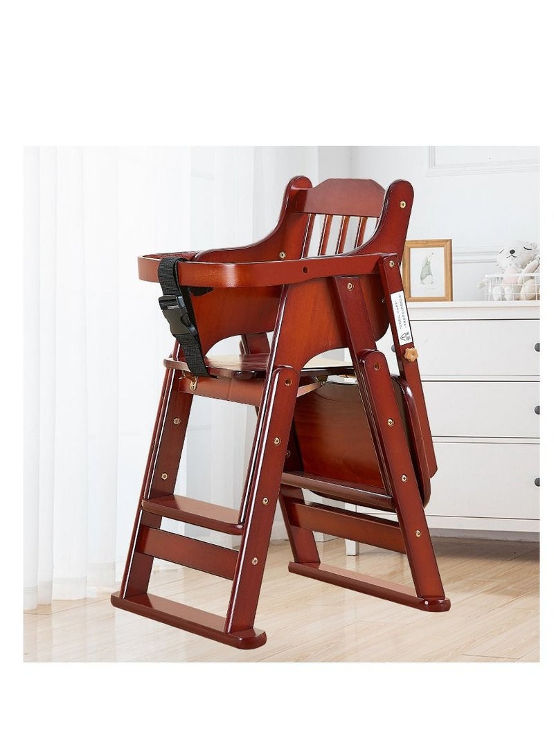 GT-Wheel Baby High Chair Wooden Design Foldable Dinning Chair with Adjustable Height - Image 1