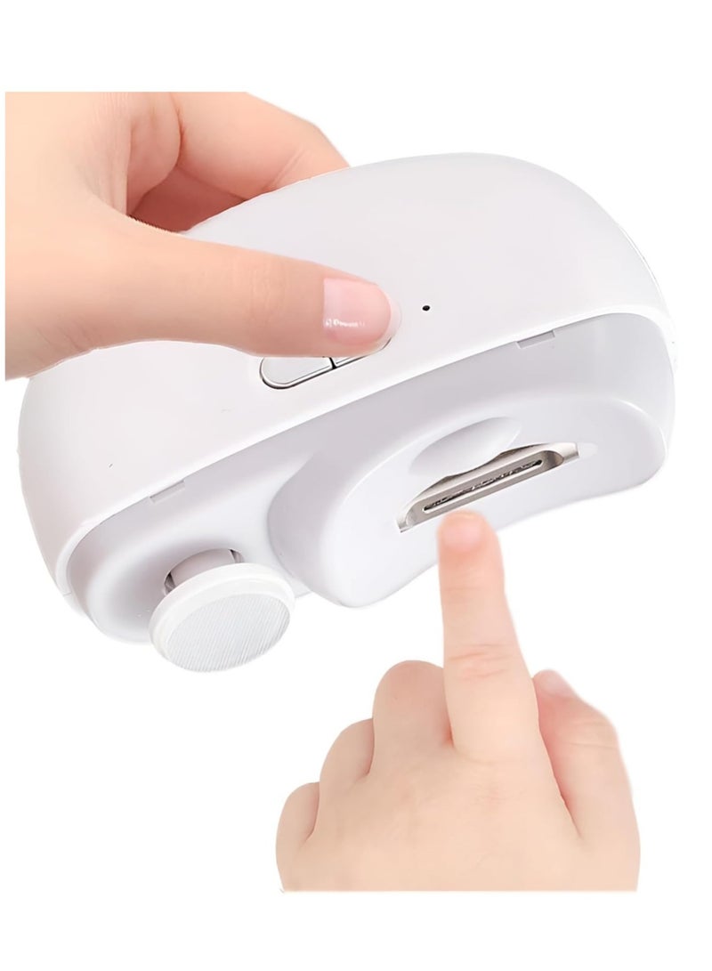 ELTRAZONE "Electric Automatic Nail Clipper – LED Light Fingernail Cutter and Polisher 2-in-1 with Nail Scraps Storage, Type-C Rechargeable Safety Trimmer for Babies, Kids, Adults, and Seniors" - Image 1