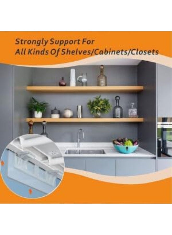 حامل رفوف لاصق مكون من قطعتين للخزائن، لا يتطلب ثقبًا. المقاس: 5 × 12 سم - Image 4