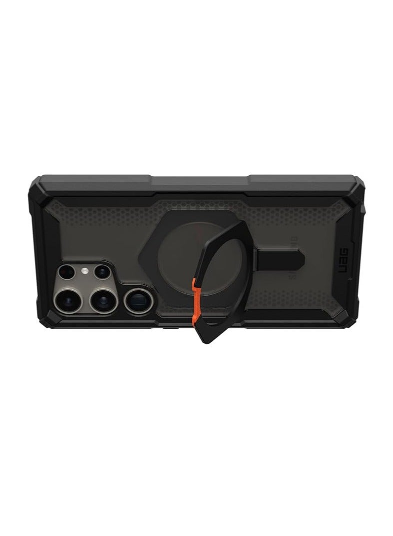 Samsung Galaxy S24 Ultra/S24 Plus/S24 Case, Black  Orange with Magnetic Charging  Stand, Military Drop Resistant, Impact Resistant - Image 2