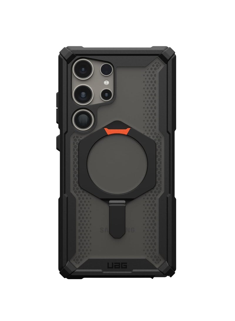 Samsung Galaxy S24 Ultra/S24 Plus/S24 Case, Black  Orange with Magnetic Charging  Stand, Military Drop Resistant, Impact Resistant - Image 3
