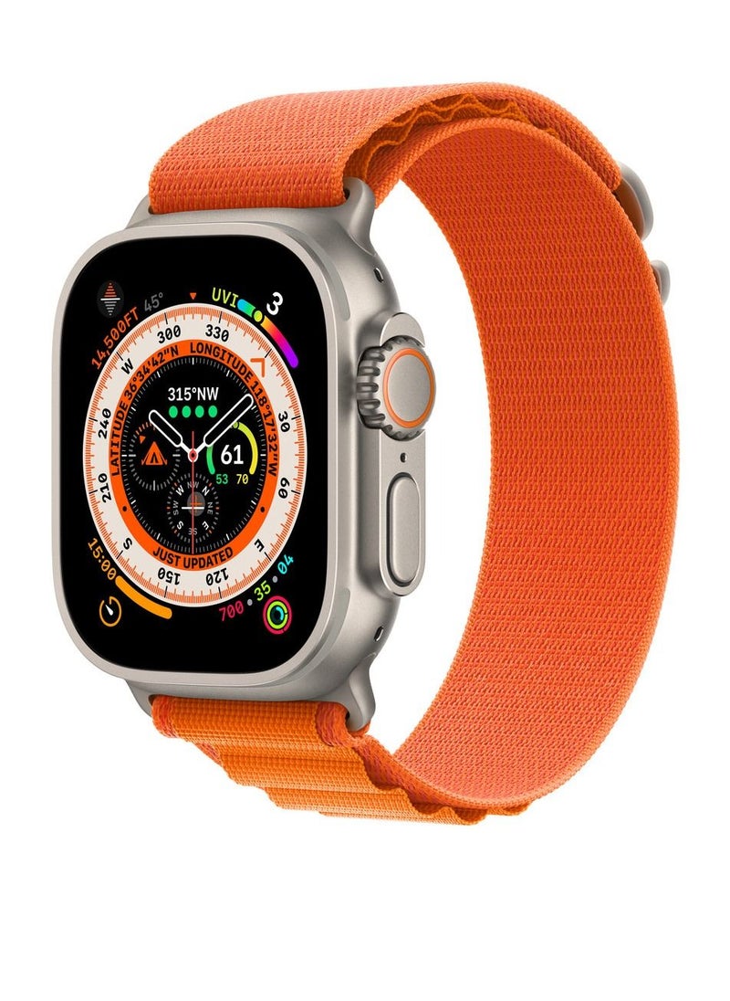CATANES Alpine Loop Band 49mm 45mm 44mm for Apple Watch Series Ultra/8/SE/7/6/5/4/3/2/1 Nylon Woven Textile Loop Sport Strap Wristband Orange  - Image 3