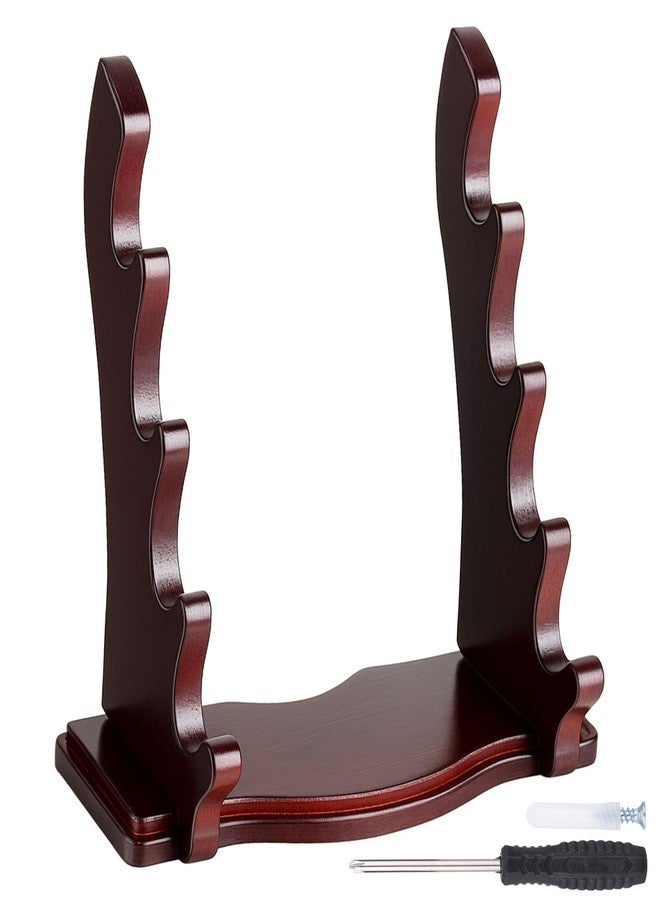 Marsui 4 Tiered Wooden Magic Wand Holder and Display Stand, Wood Wand Stand Magic Rack for Desktop Display Decoration(Wood Color) - Image 1