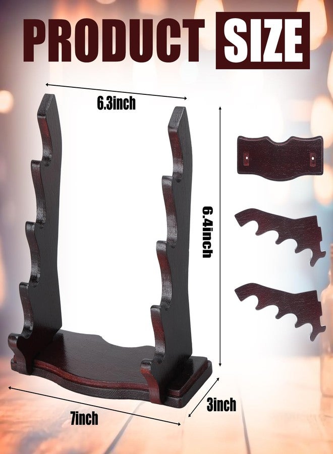 Marsui 4 Tiered Wooden Magic Wand Holder and Display Stand, Wood Wand Stand Magic Rack for Desktop Display Decoration(Wood Color) - Image 2