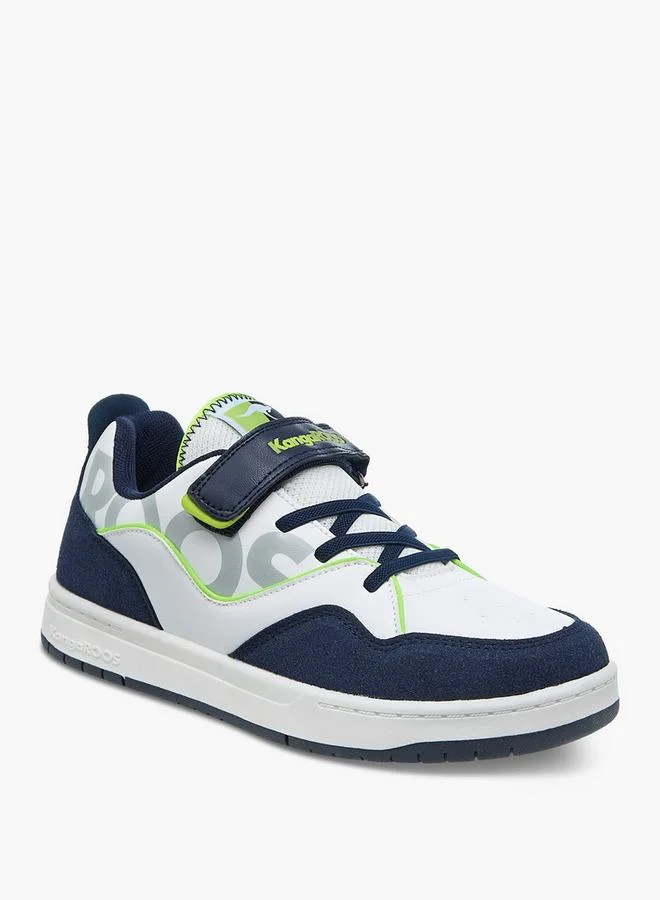 kangaROOS Women'S Logo Print Sneakers With Hook And Loop Closure