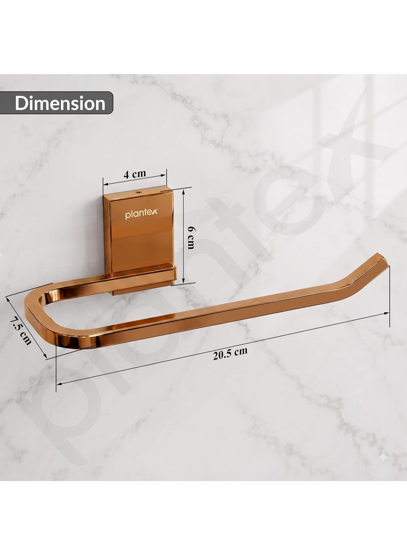 Plantex 304 Grade Stainless Steel Napkin Holder for Wash Basin/Towel Holder for Bathroom/Towel Holder/Towel Ring/Bathroom Accessories - Crystal (PVD Rose Gold) - Image 4
