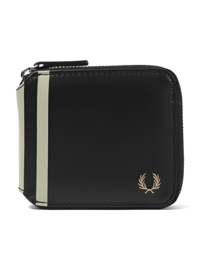 FRED PERRY Fred Perry Black Zip Around Wallet For Men  - Image 1