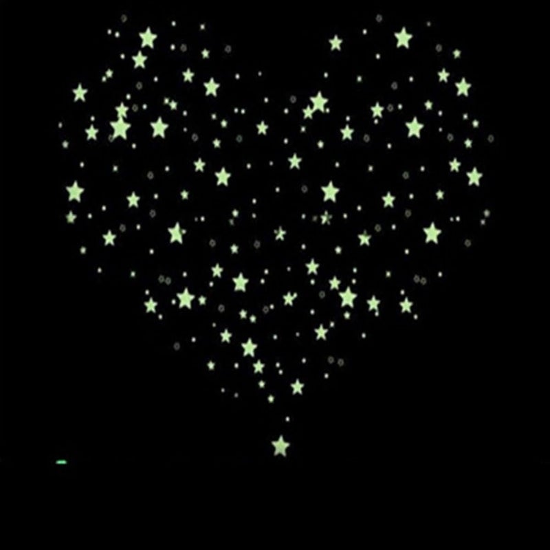 ويوبلز ملصقات أشكال فلورية متعددة الألوان 3 سم تتوهج في الظلام، مناسبة لغرف الأطفال كديكور للجدران والأسقف، هدية رائعة، ملصقات بلاستيكية مضيئة على شكل نجمة، علامات كتب - Image 4