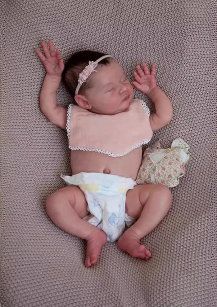 ROSHUAN Reborn Baby Dolls Silicone Full Body Girl 20 Inch Realistic Baby Doll Soft Vinyl That Look Real Lifelike Newborn Sleeping Babies Dolls Handmade Toy Gifts for Kids - Image 4