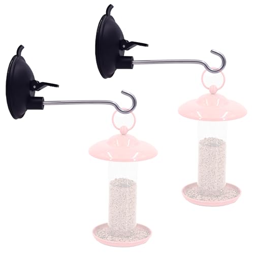 YYST Window Suction Cup Hanger - for Bird Feeders and Wind Chimes- no Feeder and Wind Chimes - 2 Pack, NOT FIT Porous Surfaces - Wood - Image 1