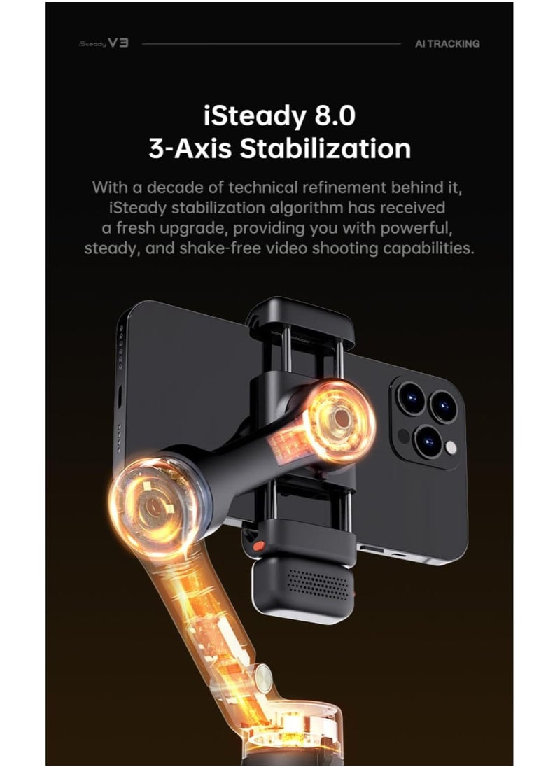 hohem hohem Gimbal Stabilizer for Smartphone iSteady V3,Portable Phone Stabilizers with Al Tracker  - Image 3