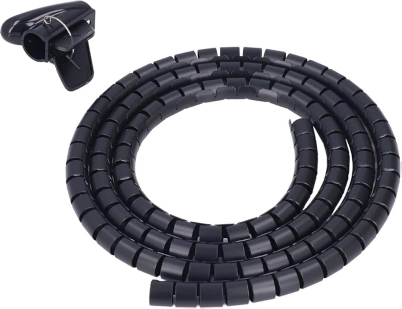 3M Cable Organizer Sleeve with Adhesive Clips for Cord Management and Wire Hiding at Home or Office â€“ Easy DIY Installation