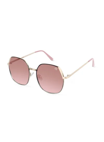 Woggles Latest & Stylish UV Protected Glow Peach Round Sunglasses for Men & Women