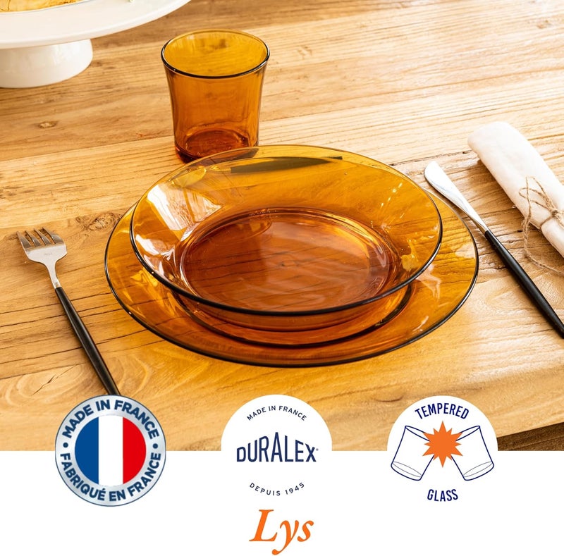 DURALEX طقم 6 سلطانيات زجاجية ديراليكس 3007DF06 فيرميل 195 سم - Image 3