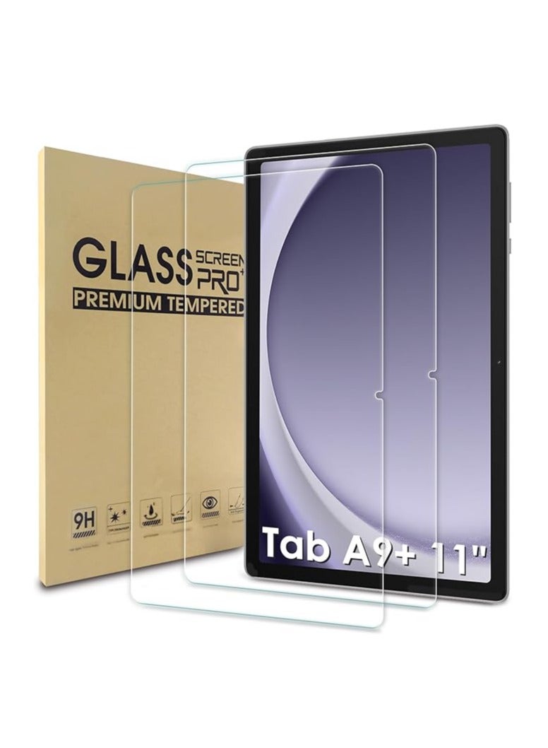 【2-Pack】 Screen Protector Compatible with Samsung Galaxy Tab A9+, 【HD Clarity】 【9 Hardness】 Tempered Glass Alternative to Samsung Galaxy Tab A9+, 11 inches - Image 1