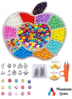 Mountain Gems Craft Beads Assorted Kit with Organizer Box for DIY Jewelry Making  - Image 1