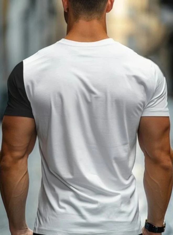 Take Two Men Color Block Short Sleeve T-Shirt