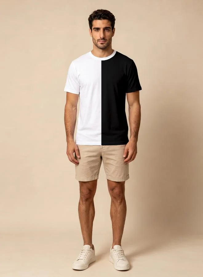 Take Two Men Color Block Short Sleeve T-Shirt