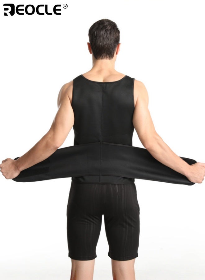 REOCLE Breathable Mesh Waist Support Belt Double Pressure Tighten Waist Abdominal Slimming Shapewear Adjustable Size Wicking Burn Workout Vest for Gym Fitness Training - Image 3
