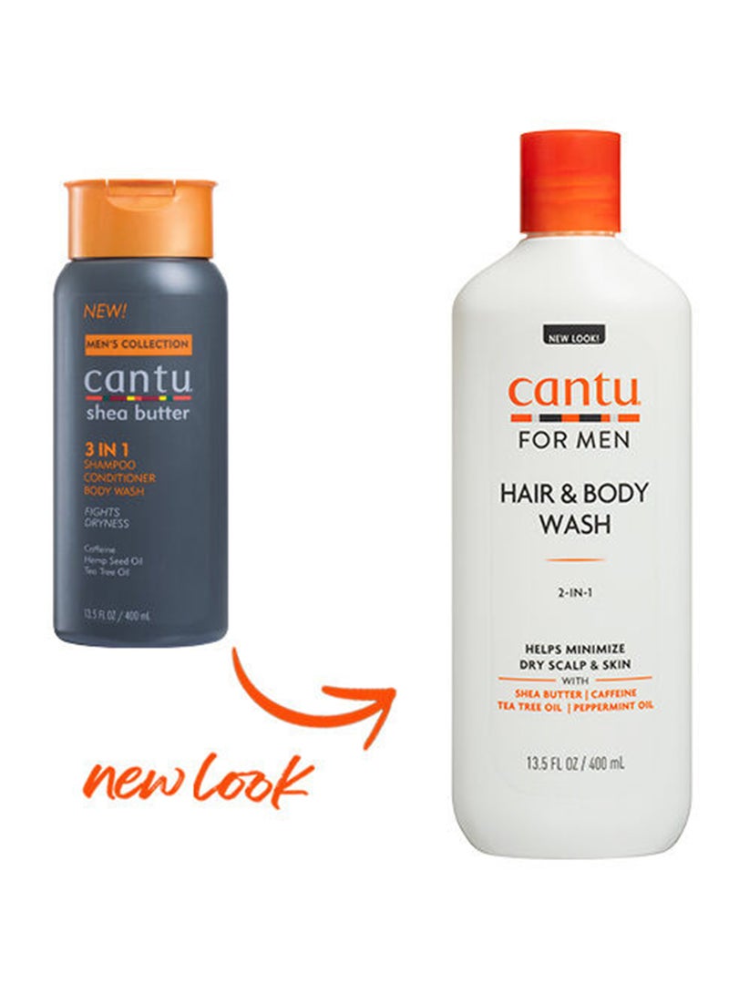 Cantu Men Shea Butter 3-In-1 Shampoo, Conditioner & Body Wash 400ml - Image 2