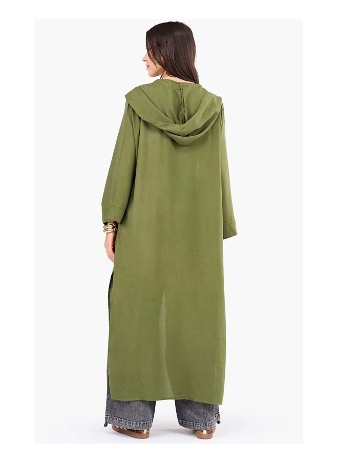 Clue Solid Pattern Hooded Cardigan  - Image 3