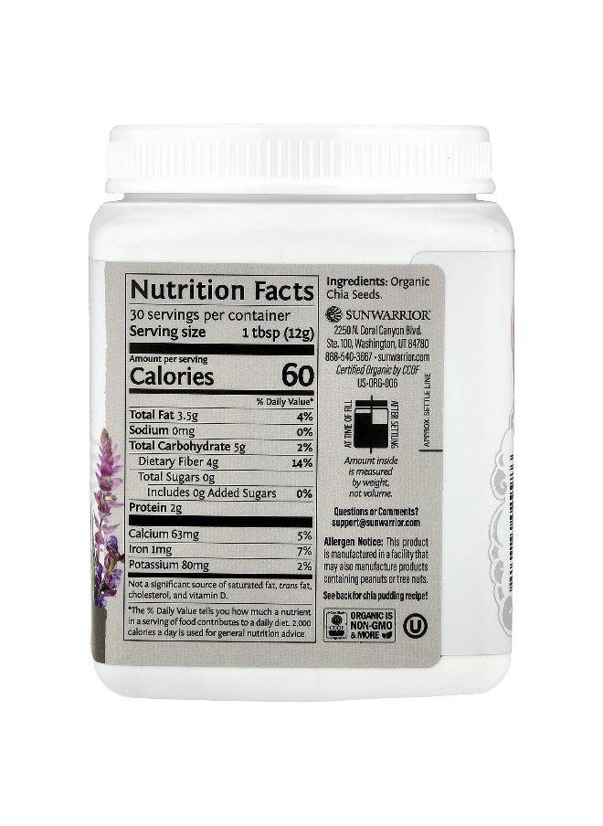 Sunwarrior - Sunwarrior, Harvest, Chia Seeds, 12.69 oz (360 g) - Image 1