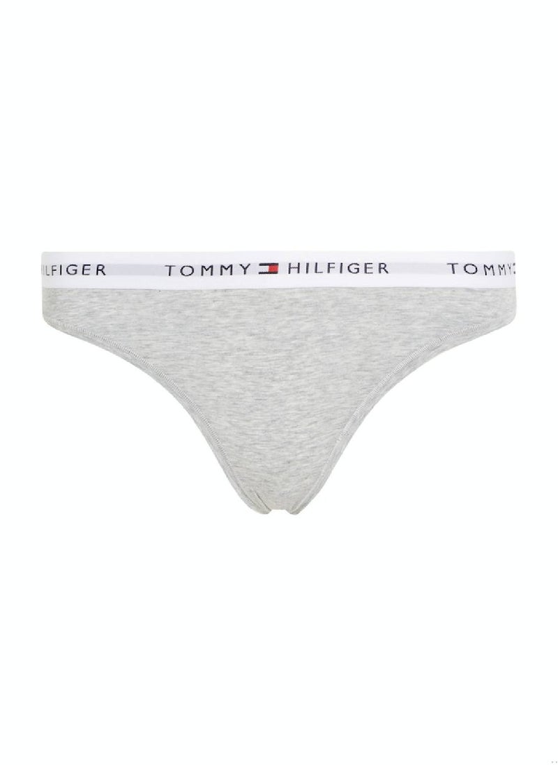 TOMMY HILFIGER - Women's Icon Repeat Logo Briefs Underwear Bottoms, Grey - Image 1