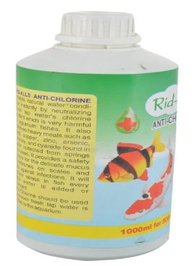 ALLY AQUA Rid-All Anti Chlorine 1000ml Aquarium Water Medicine Fish Medicines 1Liter Anti Chlorine Tank Cleaner - Image 2