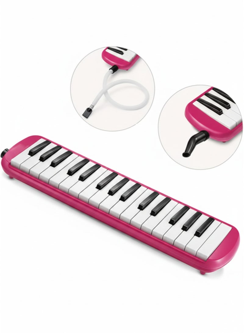 ميغاريا لوحة مفاتيح بيانو ميلوديكا آير محمولة ذات 32 مفتاحًا - وردي مع حقيبة حمل | خفيفة الوزن وسهلة اللعب للأطفال والمبتدئين - Image 3