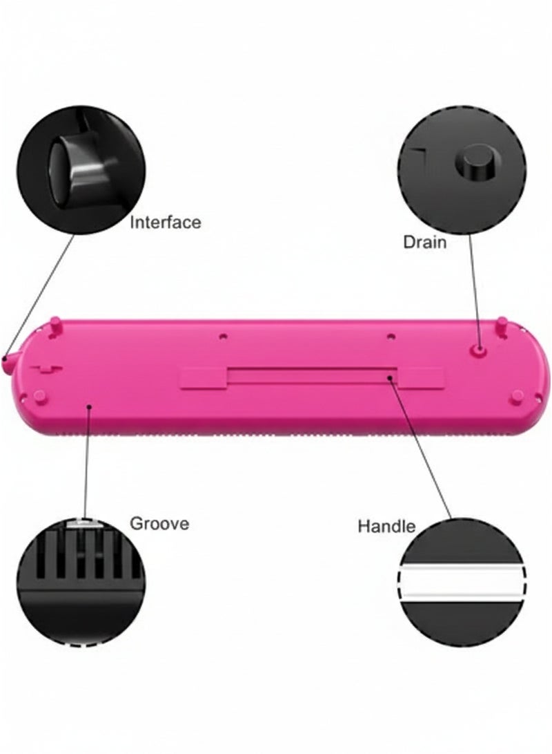 ميغاريا لوحة مفاتيح بيانو ميلوديكا آير محمولة ذات 32 مفتاحًا - وردي مع حقيبة حمل | خفيفة الوزن وسهلة اللعب للأطفال والمبتدئين - Image 5