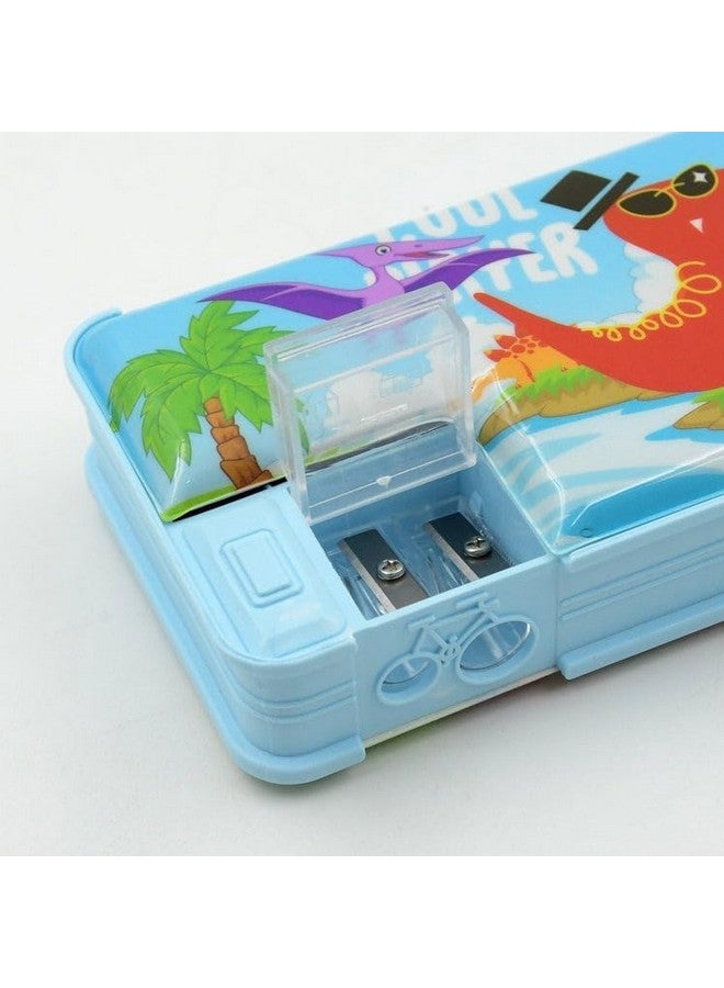 Yanmai Multipurpose Double-Deck Compass Box - Plastic Pencil Case with 2 Compartments, Storage Organizer for School Supplies - Ideal Birthday Gift for Girls & Boys (Mix Design),Multicolor - Image 3