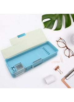 Yanmai Yanmai Multipurpose Double-Deck Compass Box - Plastic Pencil Case with 2 Compartments, Storage Organizer for School Supplies - Ideal Birthday Gift for Girls & Boys (Mix Design),Multicolor  - Image 4