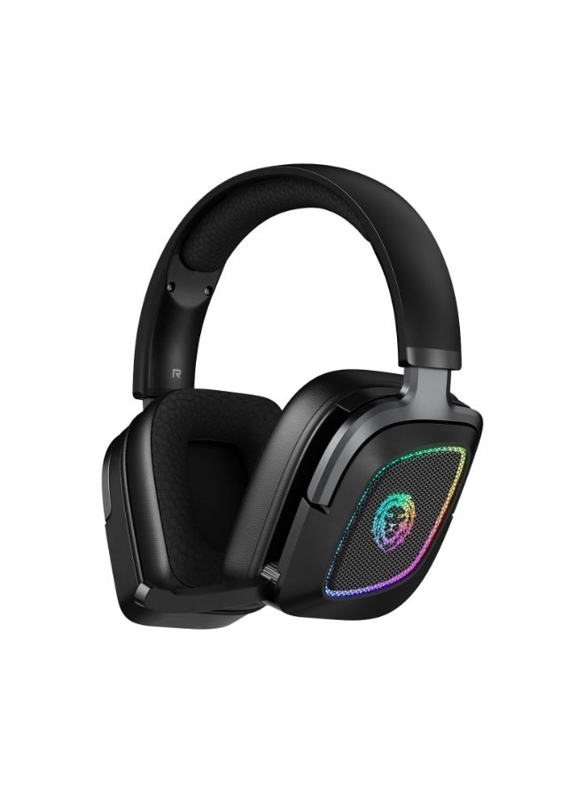 BATTLE Wireless Gaming Headphones / 25ms Low Latency / Bluetooth 5.3 & 2.4GHz / Virtual Surround Sound / ENC Microphone / 18H Playtime = Black
