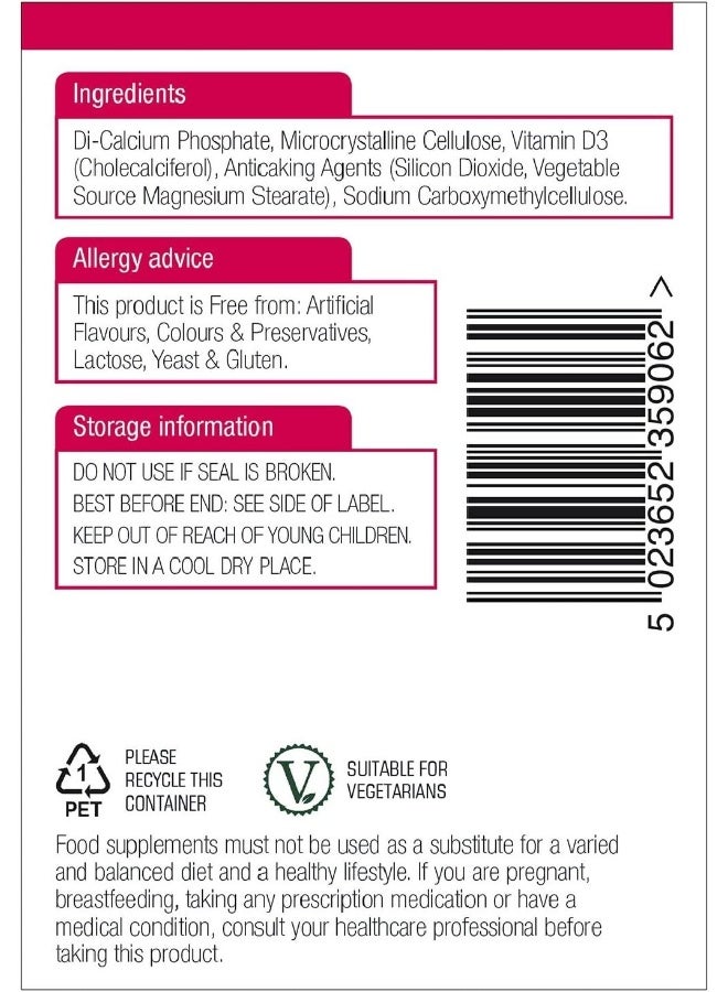 Natures Aid Maximum Strength Vitamin D3 5000Iu, 60 Tablets - Image 3