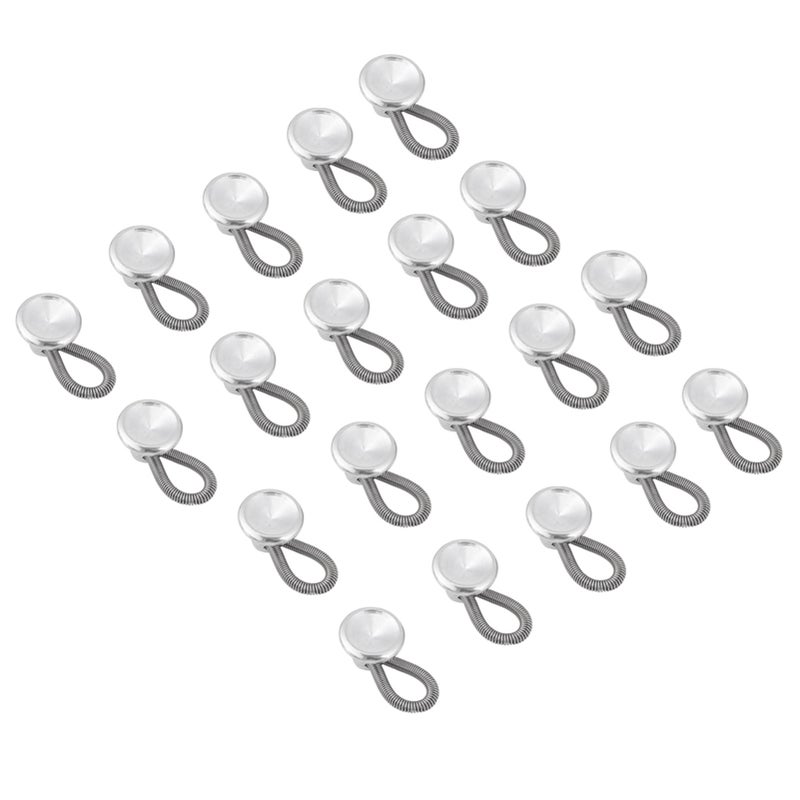 20pcs Flexible Spring Waist Extending Buttons Collar Expanders for Shirt Collar Jeans - Image 1