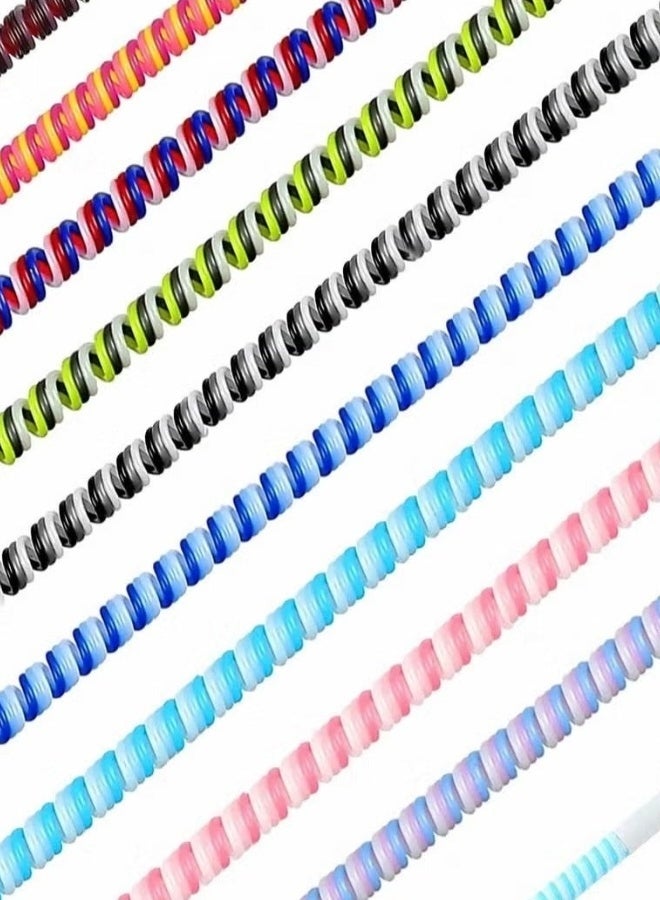 Cable Protector 10 Pcs Spiral Data Cable Protective Sleeve Spiral Tube Wire Management Organizer Prevent Pets from Biting The Cable Line Saver for iPhone iPod iPad MacBook Tablet Charger Cord - Image 3