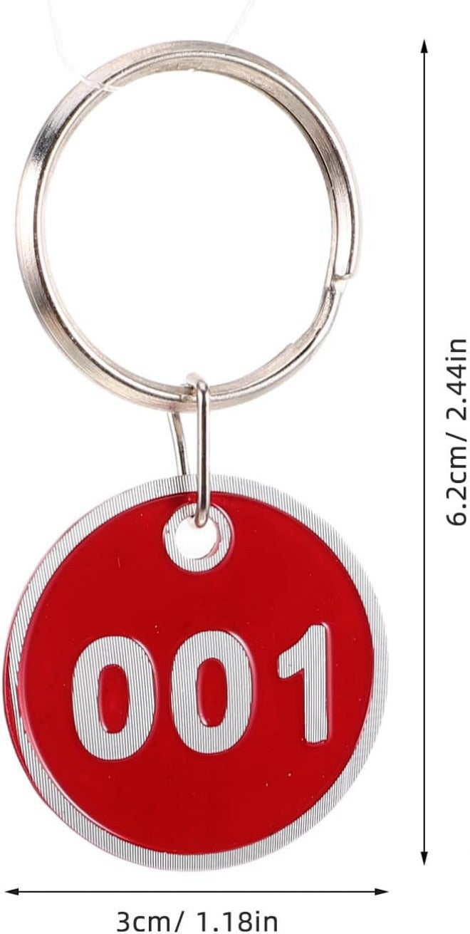 40pcs Numbered Double-Sided Metal Key Tags with Rings, Color-Coded Sauna Storage Hand Plates for Locker Identification and Key Management - Image 2