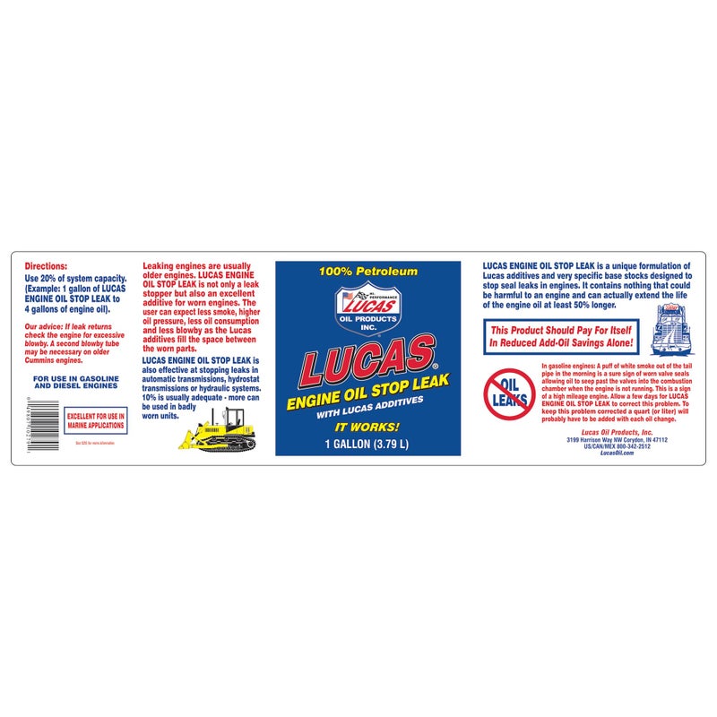 Lucas Oil 10279 Engine Oil Stop Leak - 1 Gallon - Image 2