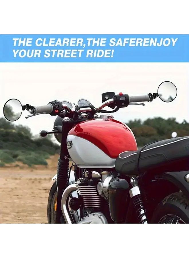 Motorcycle Rearview Mirror Mount 360 Degree Rotating Adjustable Silvery Aluminum Alloy Secure Fit - Image 4