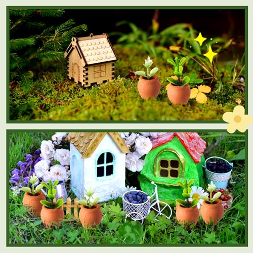 RimCereal 40 Pcs 0.9 x 0.75 Inch Small Mini Clay Pots Terracotta Clay Small Flower Doll House Flower Pot for Crafts DIY Garden Plants and Office Desktop Windowsill Decoration - Image 5