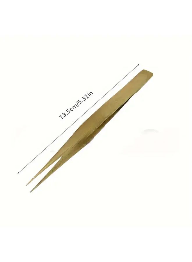 Nickel Plated Copper Weak Magnetic Tweezers Jewelry Watch Repair Tool - Image 3