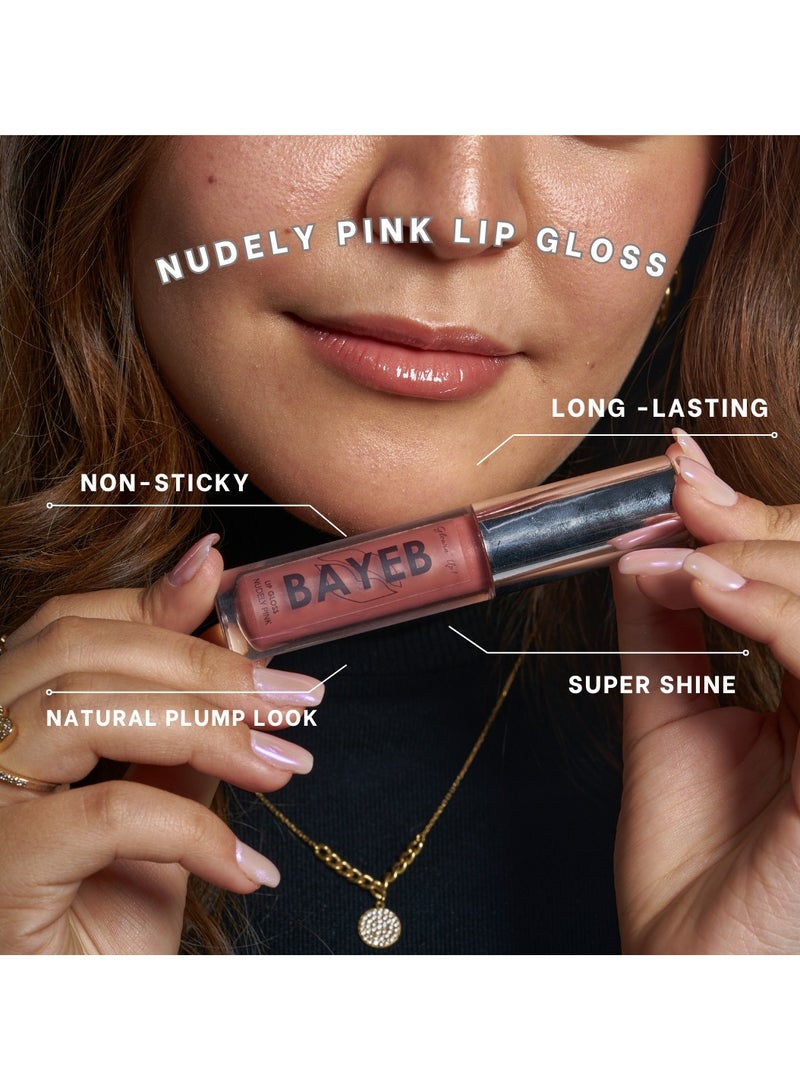 DEOC BAYEB Nudely Pink Lip Gloss - Image 3