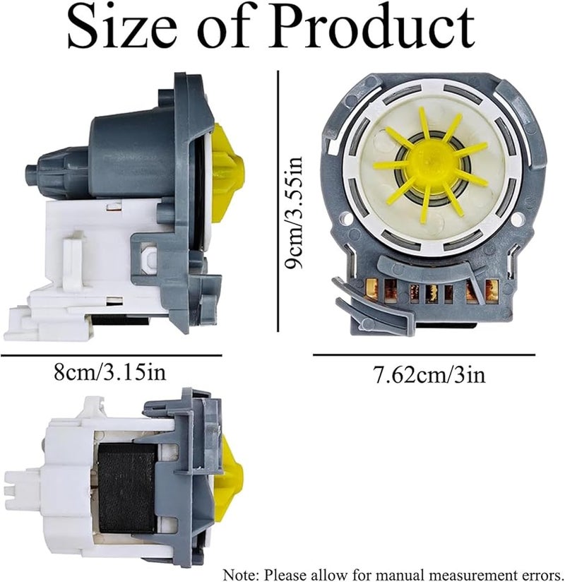 مضخة تصريف غسالة الصحون W10876537 متوافقة مع ويرلبول كينمور كيتشينايد أمانا - Image 3