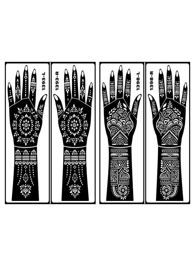 ORDERSHOCK Beautiful Flowers Designer Back Hand Mehndi Stencil Sticker Perfect For Beginners, Karwa Chauth, Navratri And Family Functions - Image 2