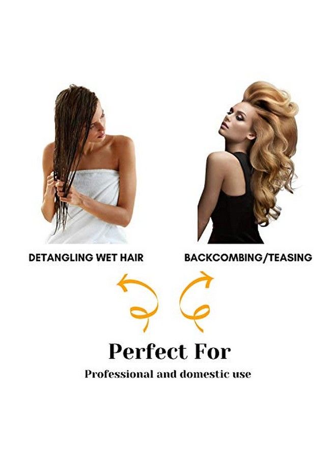 Scarlet Line مشط احترافي ثلاثي الصفوف لتصفيف الشعر المبلل وفك تشابك الشعر - مشط لتسريح الشعر للرجال والنساء - لون بنفسجي - Image 5