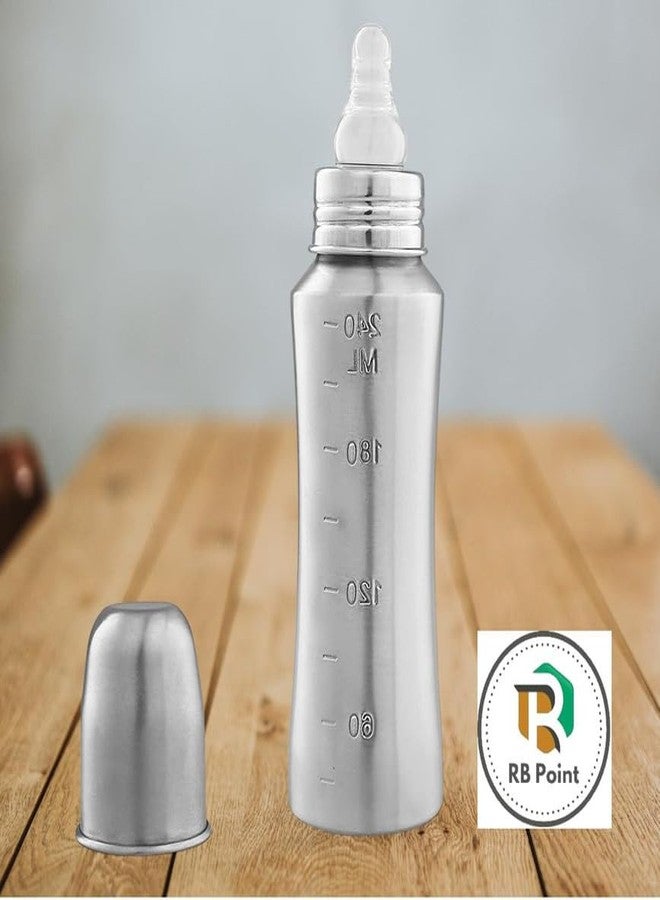 RB POINT Stainless Serenity Infant Feeding Bottle Anti-Colic Nipple, SS 304 Grade, BPA-Free - Image 3
