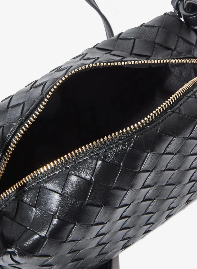 Styli  Black Woven Shoulder Bag for Women | Best Price UAE