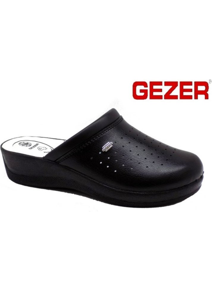Gezer - 4770 Black 4 Point Hospital/Work Sabo Slippers - Image 1